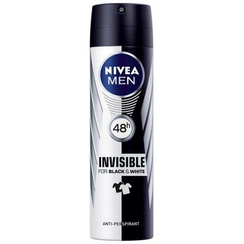 Nivea Men Invisible For Black &amp;amp; White Ultimate Impact 48h antiperspirant, ki ne pu&amp;scaron;ča belih sledi 150 ml za mo&amp;scaron;ke Slike