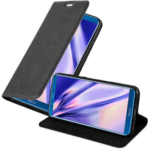 Cadorabo Ohi&scaron;je, združljivo z Honor 9 LITE v nočna črna - Za&scaron;čitni ovitek z magnetnim zapiranjem, stoječo funkcijo in režo za kartice, (20549834) Cene