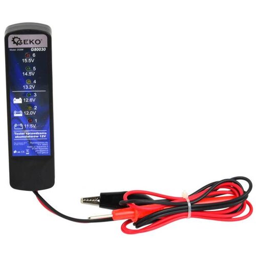 Geko digitalni 12V tester napetosti za preverjanje akumulatorjev 6 LED diod G80030 Cene