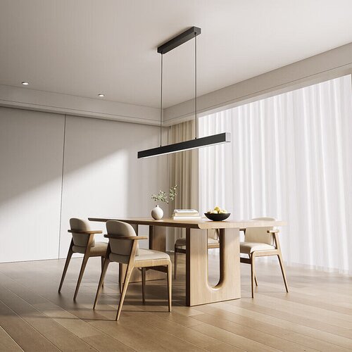  NVC LED Linearna lampa, Viseća, Crna Slike