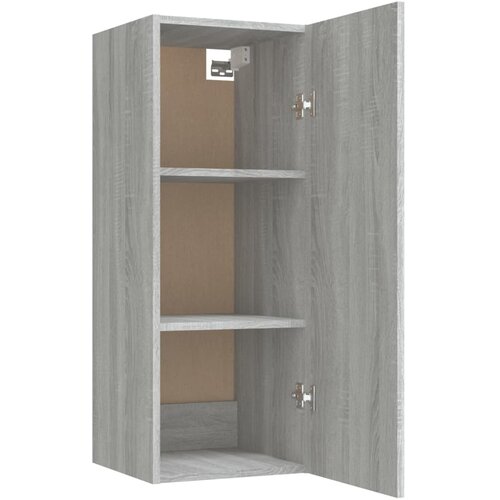  Zidni ormarić siva boja hrasta 34,5x34x90 cm konstruirano drvo Slike