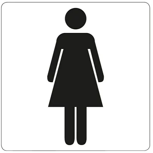 x nalepka pickup (motiv: ženski wc, 7,5 7,5 cm)
