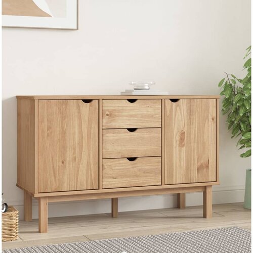 vidaXL Komoda 113,5x43x73 cm trdna borovina Cene