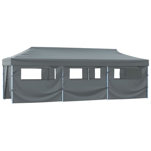  Sklopivi &amp;scaron;ator za zabave s 8 bočnih zidova 870x291x315 cm antracit Slike