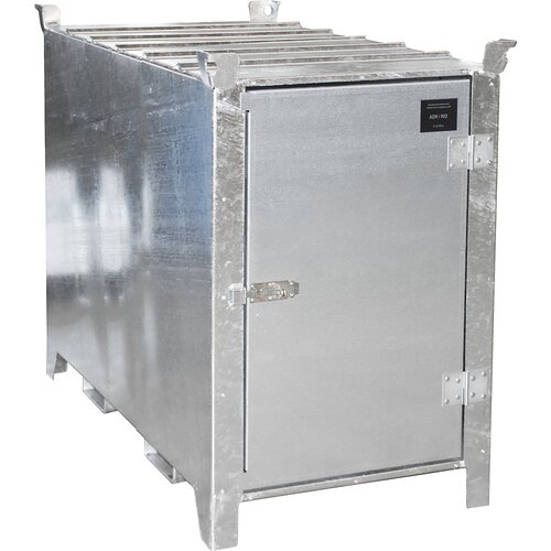 eurokraft pro vroče cinkan zaboj za svetilne cevi, prostornina 1000 l, 1100 kosov Ø 25 mm / 500 kosov Ø 37 mm, dxšxv 1700 x 770 x 1125 mm Cene