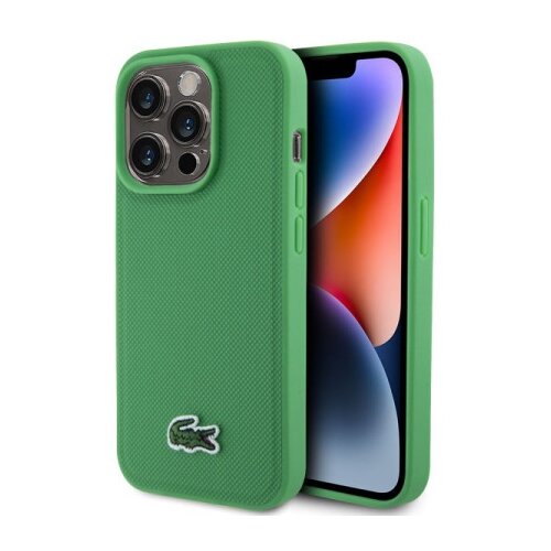 Licensed Lacoste LACOSTE MAGSAFE maska za iPhone 15 Pro WOVEN LOGO GREEN Cene