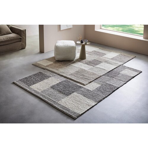 Linea Natura ročno tkana preproga nordic 160/230 cm tkano siva, temno siva Slike