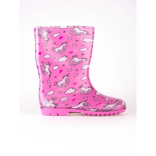 SHELOVET High girls' wellies with pattern pink Cijene