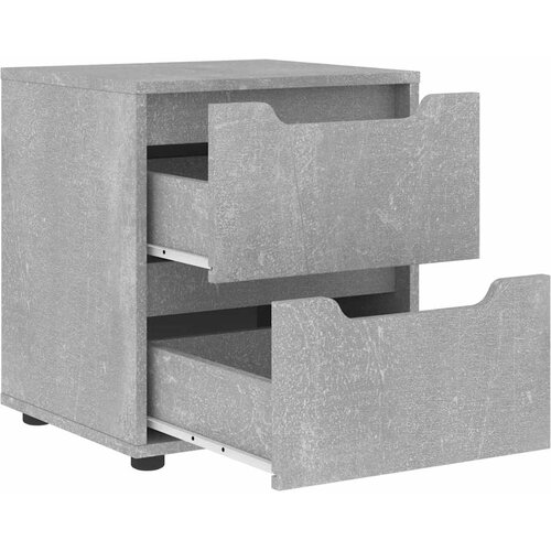 VidaXL Noćni ormarić VISNES beton sivi 45x40x50 cm konstruirano drvo Slike