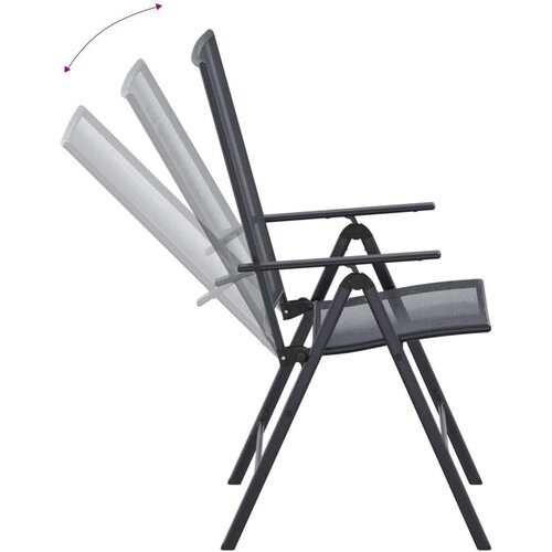  Vrtni set za objed 9 pcs Antracit 212 x 90 x 76 cm - 8-mjesta Slike