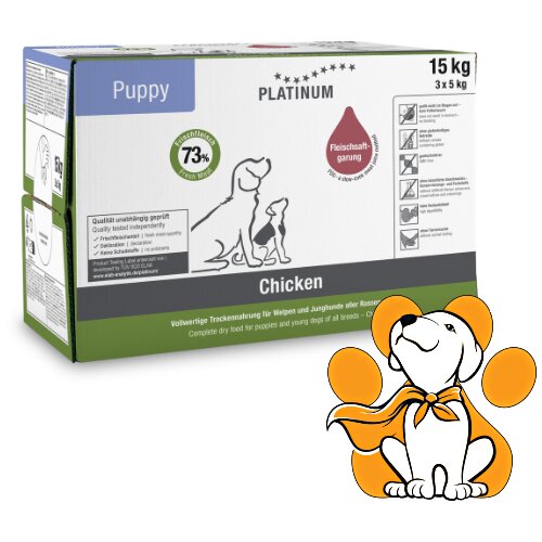Platinum Dog Puppy Chicken 3x5kg, Granule Za &amp;Scaron;tence Na Bazi Piletine Slike