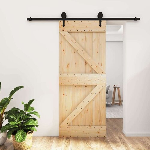 Klizna vrata s priborom za montažu 85 x 210 cm masivna borovina Cijene