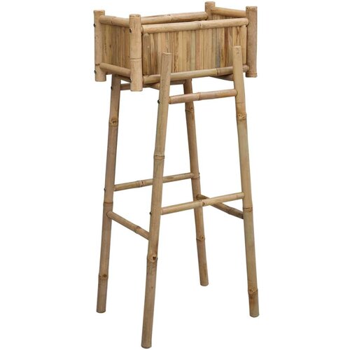  Vrtni saksija s držačem Prirodna 50 x 38 x 114 cm Bambus - 90 cm A-oblik okvira Slike