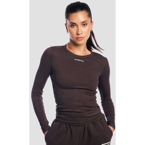 GymBeam ženska majica dugih rukava aura tee brown Slike