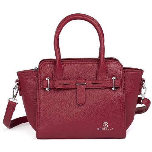 Shelvt Red women's handbag with silver elements Cene