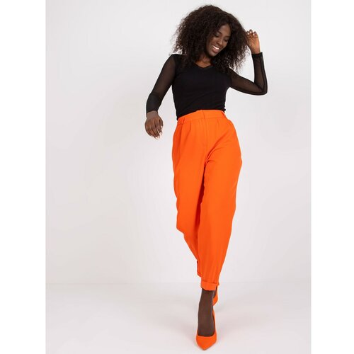 Fashion Hunters Orange fabric trousers with straight legs RUE PARIS Slike