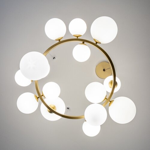  Brilagi - LED luster na sajli MILLA 15xG9/3W/230V zlatna/bela Slike
