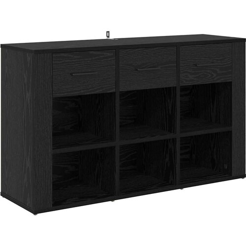 vidaXL Kreveta Crni hrast 100 x 30 x 59,5 cm Konstruirano drvo Cene