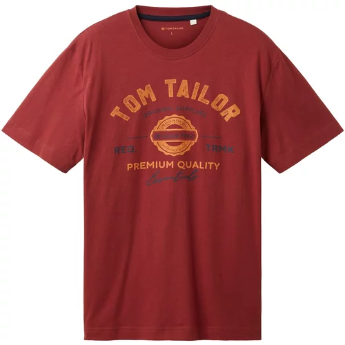 Tom Tailor Majica mornarska / oranžna / rjasto rdeča