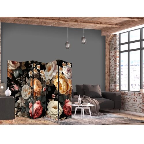  Paravan - Floristry in Vintage Style - a Plethora of Colorful Flowers on a Black Background 225x172 Cijene