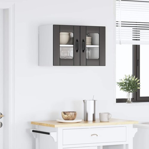  Zidni stakleni ormarić Lucca Crna 60 x 31 x 40 cm Slike