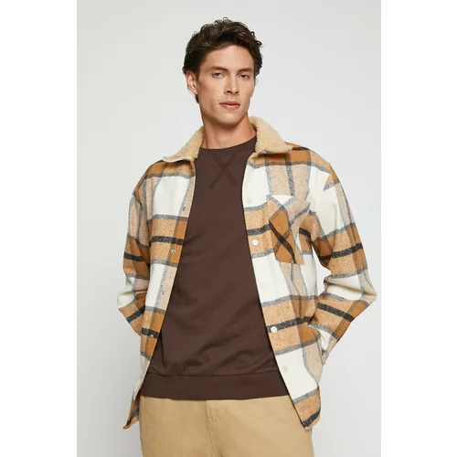 Koton Checkered Lumberjack Shirt with Collar Detailed and Snap Snap fastener.