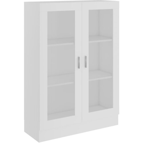 VidaXL Vitrina bela 82,5x30,5x115 cm iverna plo&amp;scaron;ča, (20622985) Slike