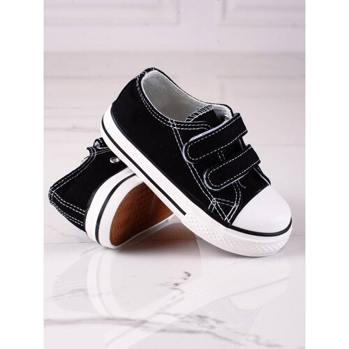 VICO children's sneakers with velcro fastening black and white Cene