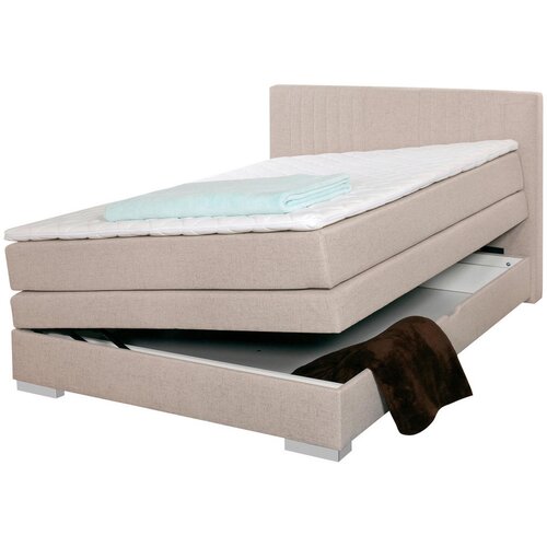 Esposa POSTELJA BOXSPRING 140 cm x 200 cm , tekstil bež Slike