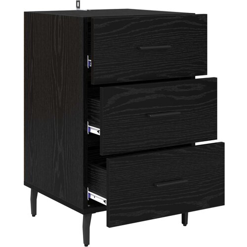  Noćni ormar Crni hrast 40 x 40 x 66 cm Konstruirano drvo Slike