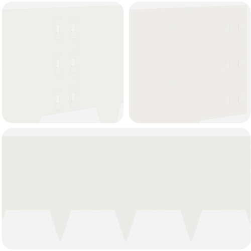 Ograda oko Travnjaka 20 pcs 100 x 30 cm Čelik Bijela Slike