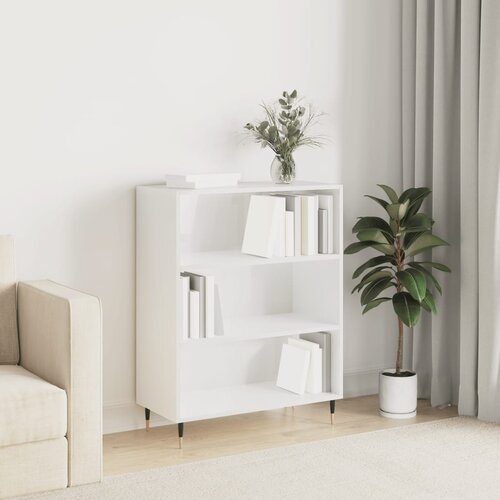 VidaXL Regal za knjige sjajni bijeli 69 5x32 5x90 cm konstruirano drvo Slike