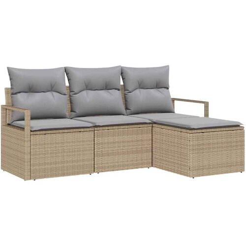  Set sofe 4 pcs Bež poliratan Slike