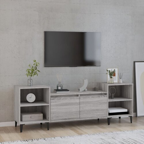 The Living Store TV omarica siva sonoma 160x35x55 cm inženirski les - TV Omarica, (21376848) Slike