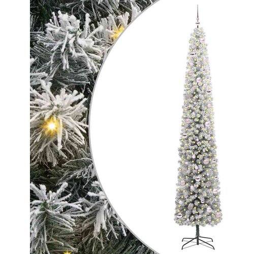 VidaXL Umjetno božićno drvce Zelena 270 cm PVC i čelik i plastika Slike
