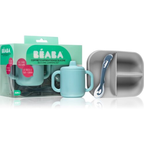 Beaba Silicone Learning Set jedilni set za otroke Blue Cene
