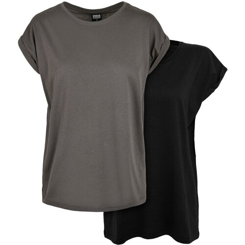 UC Ladies Women's T-shirt Urban Classics - 2 pack grey/black Cene