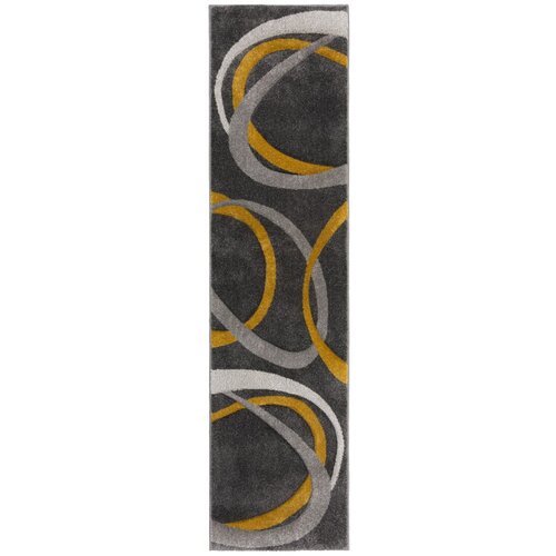 Flair Rugs Oker rumen/siv tekač 60x230 cm Elude Orb – Cene