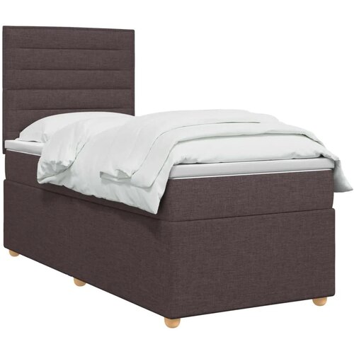  Boxspring krevet s madracem Tamno smeđa 80 x 200 cm Tkanina - Tamno smeđa 80 x 200 cm Dizajn linija Slike