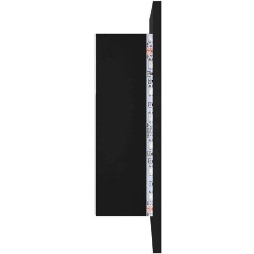 VidaXL LED kopalni&amp;scaron;ka omarica z ogledalom črna 40x12x45 cm Slike