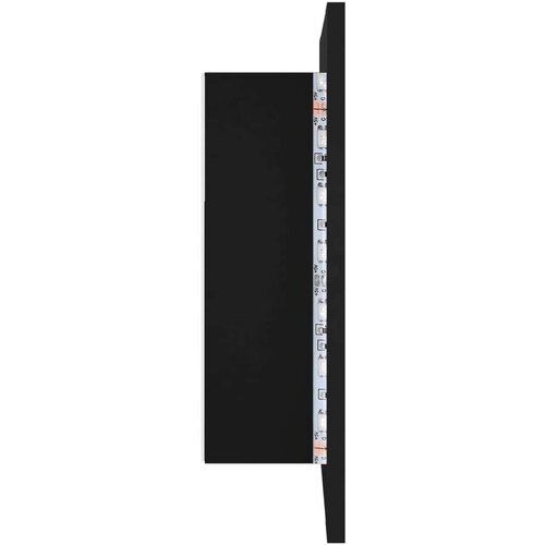 VidaXL LED kupaonski ormarić s ogledalom crni 40 x 12 x 45 cm Slike