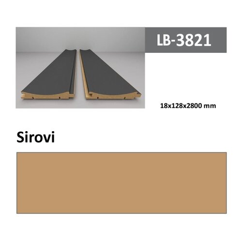 AGT profil Zidni MDF LB-3821 za farbanje (866/231) 2800x128x18mm ( 026-079 ) Cene