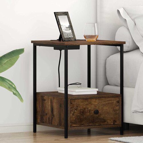  Noćni ormar s ladicama 2 pcs Dimljeni hrast 42 x 41 x 56 cm Cene