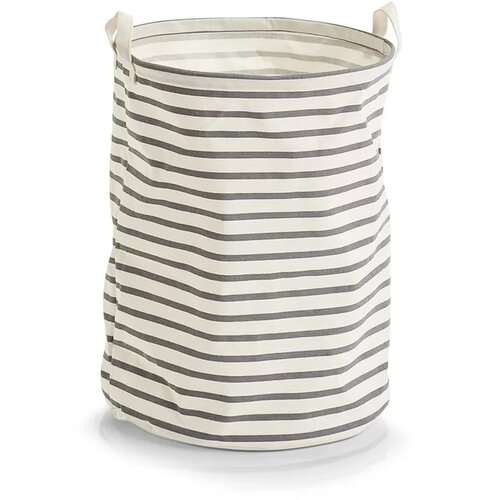 ZELLER Ko&amp;scaron; za perilo Zeller Stripes (48 x 38 cm, z ročaji, sivo-bež, tkanina) Slike