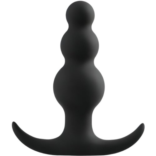 Anal Adventures Rebrast analni čep Platinum, črn Slike