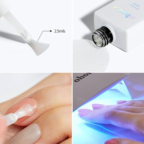 OHORA Pro Glossy Top Gel nadlak za nohte za ble&amp;scaron;čeč sijaj 10 ml Slike