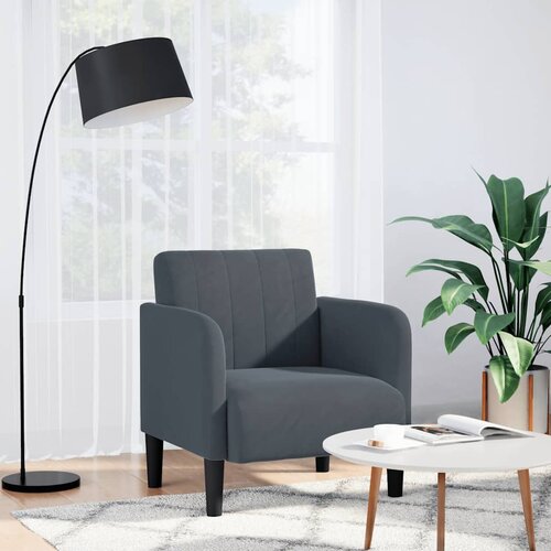 SOFA s naslonima za ruke tamno siva 54 cm baršunasta Cene