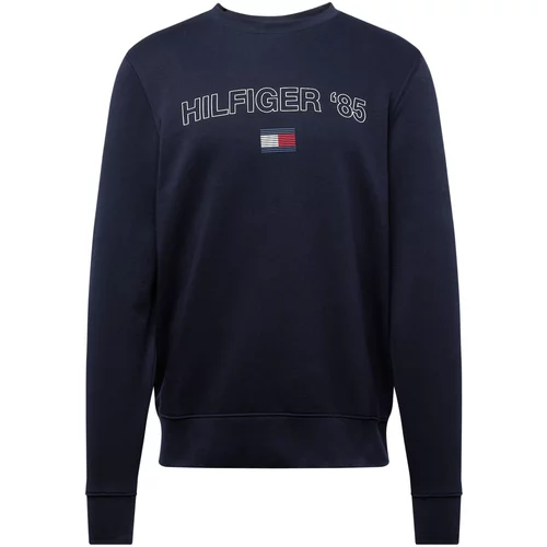 Tommy Hilfiger Sweater majica '85' morsko plava / safirno plava / lubenica roza / bijela