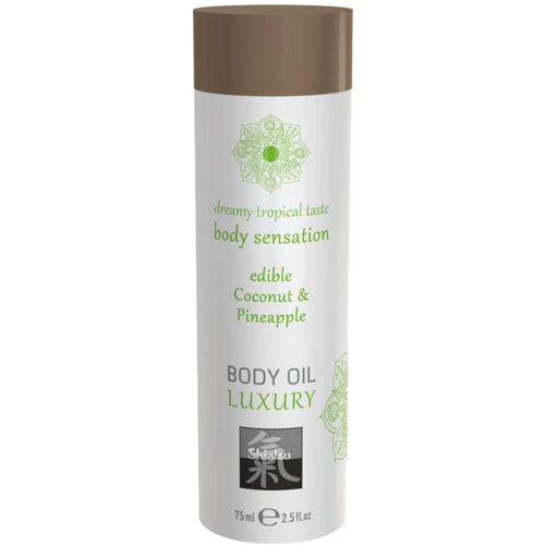 Hot Shiatsu Luxury - jedilno masažno olje - kokos-ananas (75ml) Cene