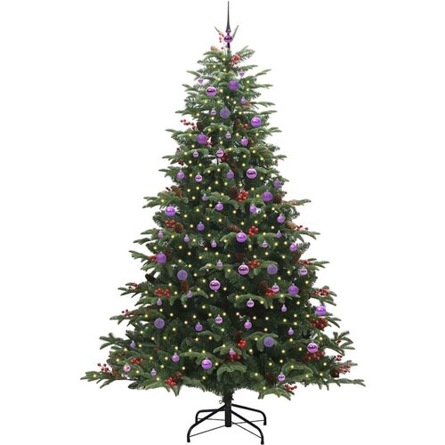 VidaXL Umjetno božićno drvce Zelena 240 cm PVC i Metal i Plastika Slike